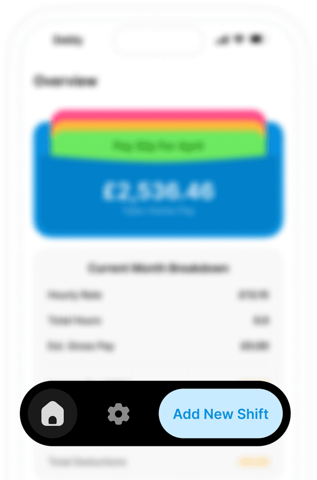 Debly app settings screenshot